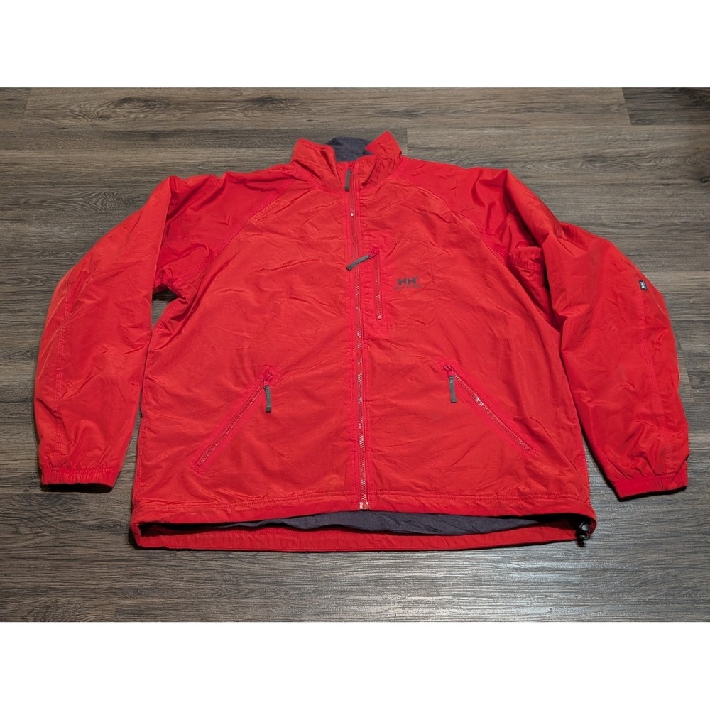 Helly Hansen Jacket Mens XL Red Softshell Full Zip Fleece Lined‎
